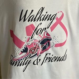 T-shirt with rhinestones for Breast cancer awareness month,